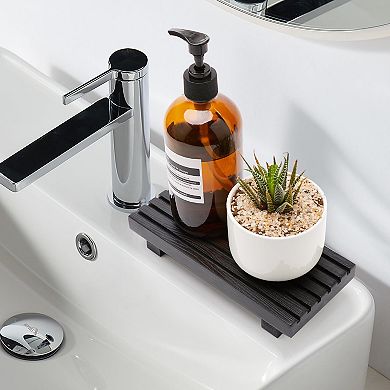 Small Bathroom Counter Tray Display Stand