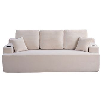87'' Cloud Loveseat Sofa Plush Fabric Boneless Couch