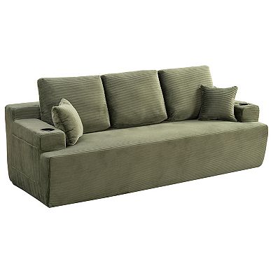 87'' Cloud Loveseat Sofa Plush Fabric Boneless Couch