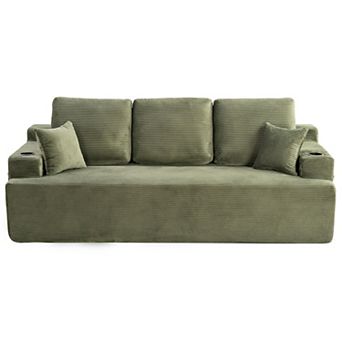 87'' Cloud Loveseat Sofa Plush Fabric Boneless Couch