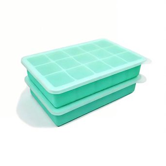 Silicone Ice Cube Trays Easy Release Reusable 2 pc