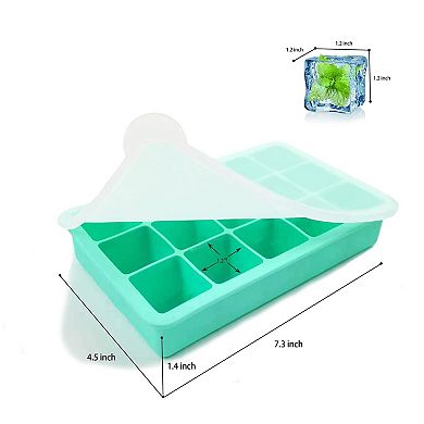 Silicone Ice Cube Trays Easy Release Reusable 2pc