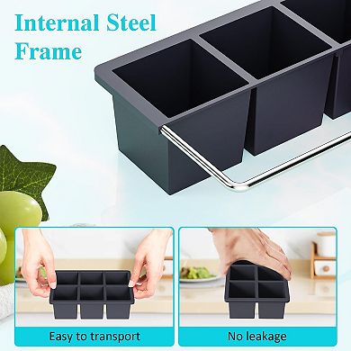 2" Ice Cube Tray Silicone Whisky Ice Cube 3pc