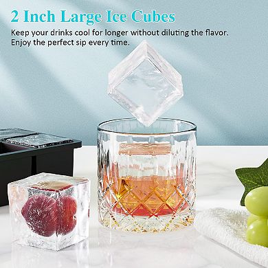 2" Ice Cube Tray Silicone Whisky Ice Cube 3pc