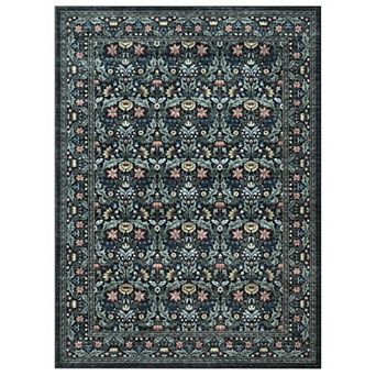 Vintage Area Rug Machine Washable Non Slip Non Shedding Stain Resistant Floor Cover for Dining Room