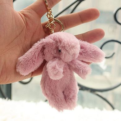 Cute Bunny Plush Keychain Charm Pendant Gift for Women