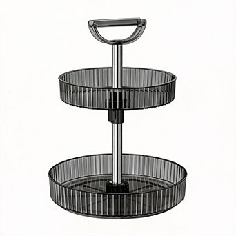 2 tier Lazy Susan Organizer Countertop Storage