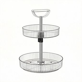 2 tier Lazy Susan Organizer Countertop Storage