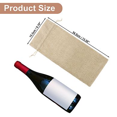 Wine Bottle Gift Bags, with Drawstrings, Reusable Holiday Wine Bottle Covers