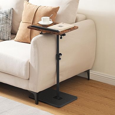 C Shaped TV Tray Table 360° Side Snack Table Small Space