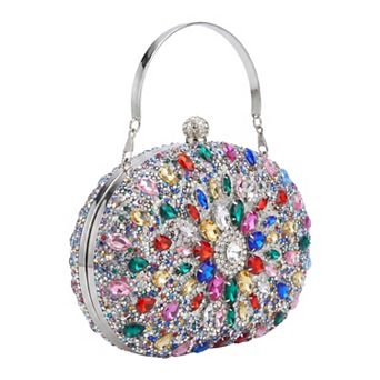 Rhinestone Evening Bag for Women Crystal Clutch Purses Sparkly Handbag with Chain