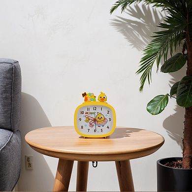 Cute Alarm Clock, Decorative 3D Animal Figurines, Cartoon Patterns, Silent Non-Tick 5.5"x1.7"x4.7"