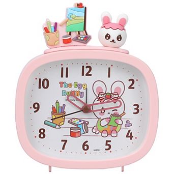 Cute Alarm Clock, Decorative 3D Animal Figurines, Cartoon Patterns, Silent Non-Tick 5.5"x1.7"x4.7"