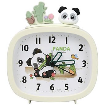 Cute Alarm Clock, Decorative 3D Animal Figurines, Cartoon Patterns, Silent Non-Tick 5.5"x1.7"x4.7"