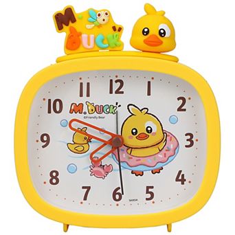 Cute Alarm Clock, Decorative 3D Animal Figurines, Cartoon Patterns, Silent Non-Tick 5.5"x1.7"x4.7"