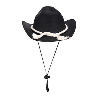 Dog Cowboy Cosplay Cap Cotton Rope Decor Intended for Dogs 1 pc
