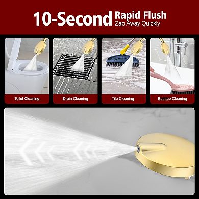 SUMERAIN Modern Luxury Wall Mounted Shower System, 6 Modes with Rapid Clean Function & 360° Rotation