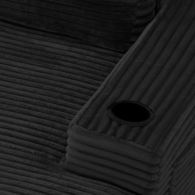 Compressible U-Shaped Sectional Sofa Set,Minimalist Style Modular Sectional Sofa