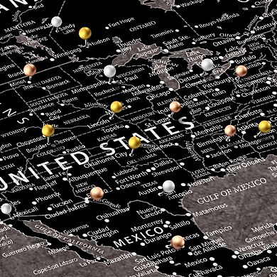 World Awaits III Push Pin World Map