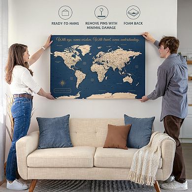 Travel Wisdom II Push Pin World Map