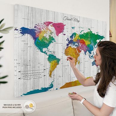 World Travel Map Push Pin II