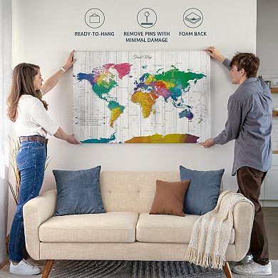 World Travel Map Push Pin II