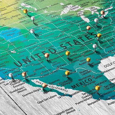 World Travel Map Push Pin II