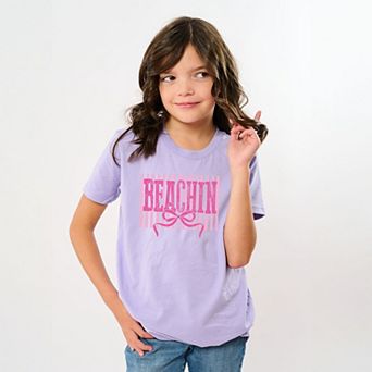 Beachin Coquette Stripes - Youth Short Sleeve Graphic T-Shirt