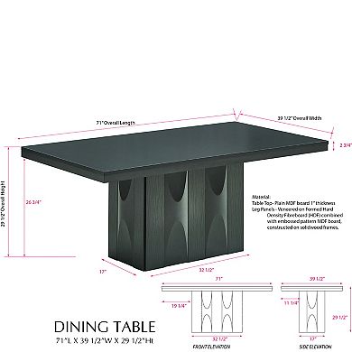 Kings Brand Furniture Dining Table with Rectangular MDF Top