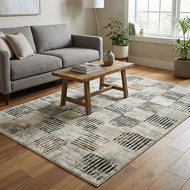Modern Area Rug Machine Washable Non Shedding Pet Friendly Stain Resistant Carpet for Dining Room
