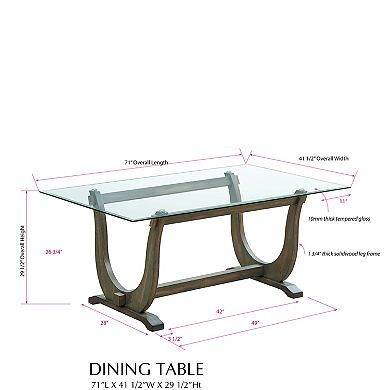 Kings Brand Furniture Dining Table with Rectangular MDF Top