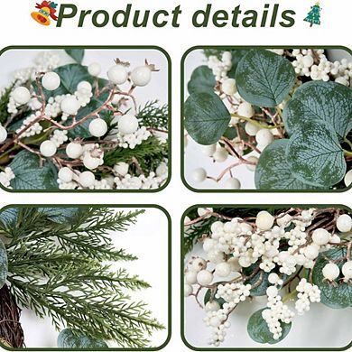 22-Inch Artificial Winter Christmas Wreath