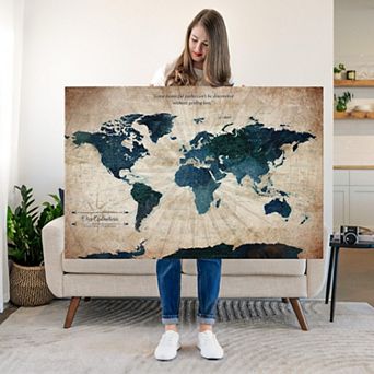 Our Adventures World Push Pin Map II