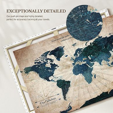 Our Adventures World Push Pin Map II