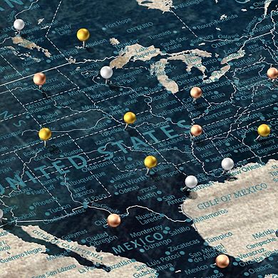 Our Adventures World Push Pin Map II