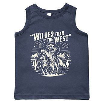 Wilder Than The West Cowgirl - Toddler Graphic Tank