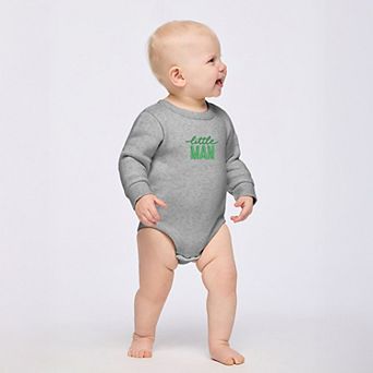Embroidered Little Man - Infant Fleece BodySuit