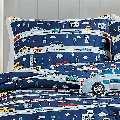 ESCA Police Car Comforter Set Kids Bedding