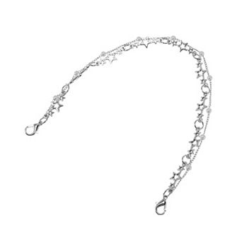 11.22" Portable Handbag Strap 1 pc Star Silver Tone