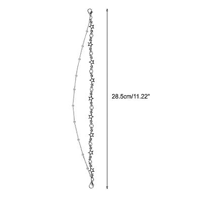 11.22" Portable Handbag Strap 1 Pc Star Silver Tone