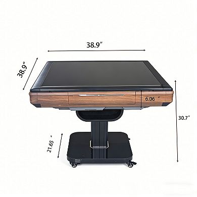 Whisen Foldable Ultra-Thin Automatic Mahjong Table with Wheels and Hard Table Cover