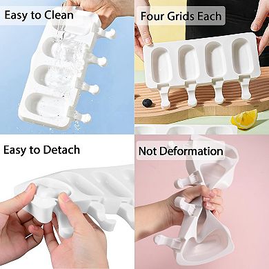 Popsicle Molds Silicone Ice Cake Pop Maker 3pc