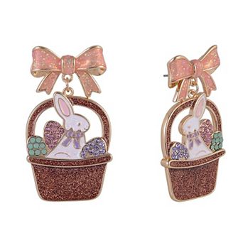 Hallmark Easter Basket and Bunny Earrings