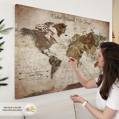 Push Pin Travel Map World II