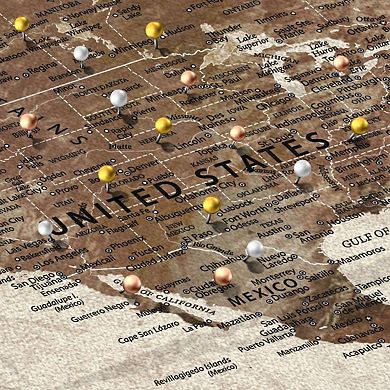 Push Pin Travel Map World II