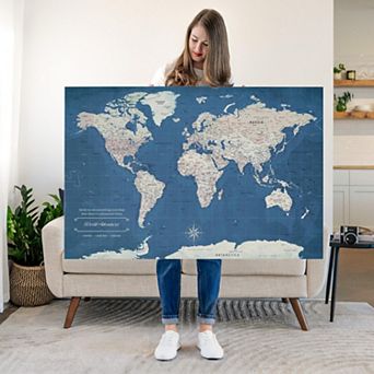 World Adventures Push Pin Travel Map I