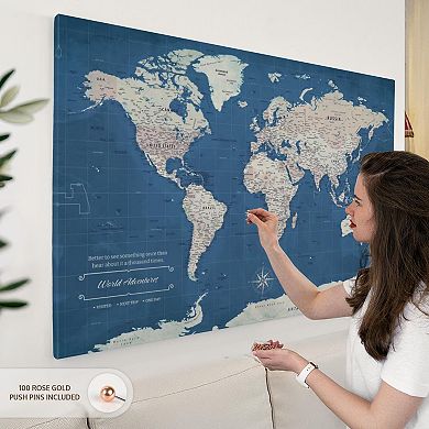 World Adventures Push Pin Travel Map I