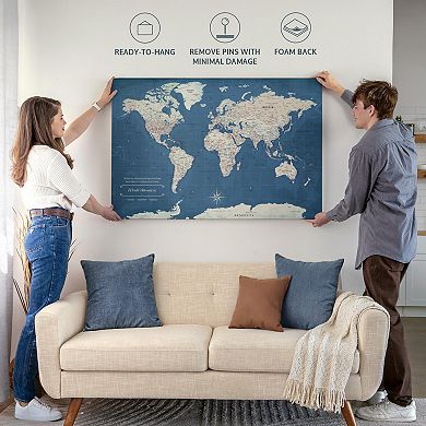 World Adventures Push Pin Travel Map I