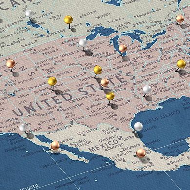 World Adventures Push Pin Travel Map I