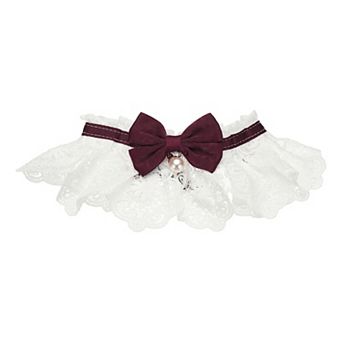 Cute Kitten Collar Dog Bibs Pet Bowtie Lace Ruffle Bandana Adjustable and Breakaway 1 pc